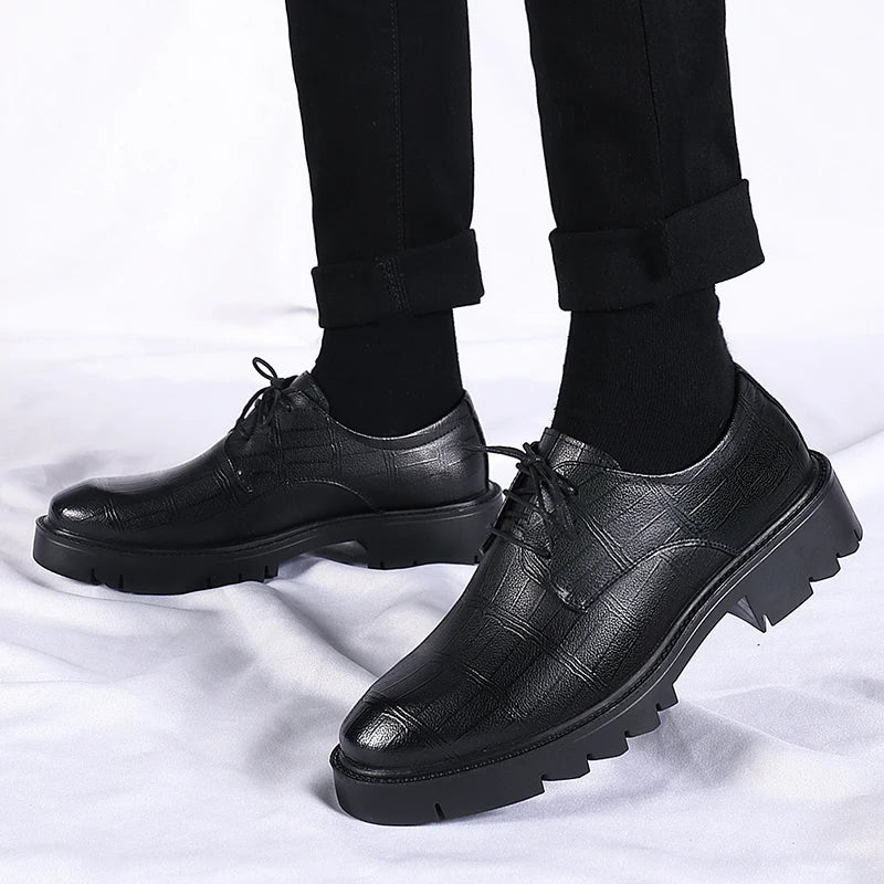 High Quality Elevator 4/7/9 Cm Men Dress Shoes Men Formal Shoes Height Increase Business Men Oxfords Footwear Suit Shoes Taller