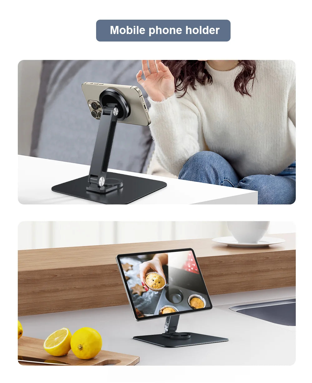 Aluminum Alloy Stand for Protable Monitor Table Bracket Adjustable 360 Rotation M4 Screw Bases Strong Load Capacity Super Stable
