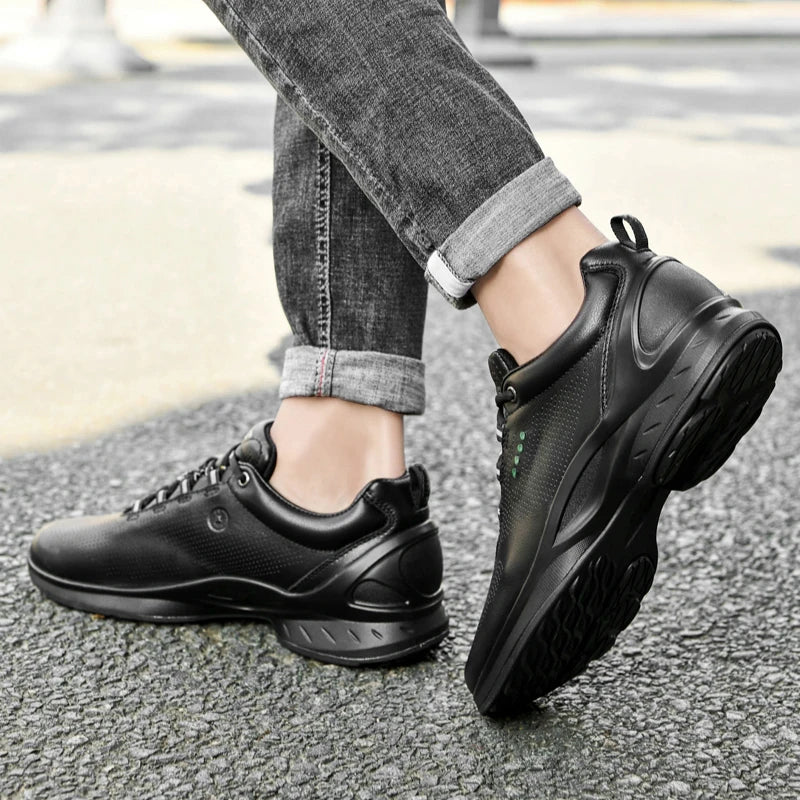 Fashion Men Shoes Men Genuine Leather Shoes Casual Lace-up Shoes Breathable Fashion Sneakers 2022 New