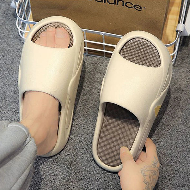 Summer Thick Sole Slippers Men Women EVA Soft Bottom Indoor Home Slides Sandals Light Beach Shoes Male Slippers Flip Flops