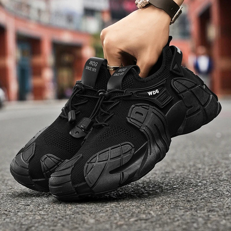 Men's casual sports shoes fashion new large size thick soled sneakers men's shoes breathable increase punk shoes men's loafers