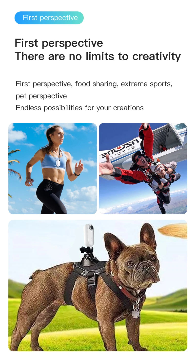 4K Thumb Action Camera, HD Sports Camera, Digital Image Stabilization, Automatic Exposure, 800mAh Battery, Rechargeable Lithium