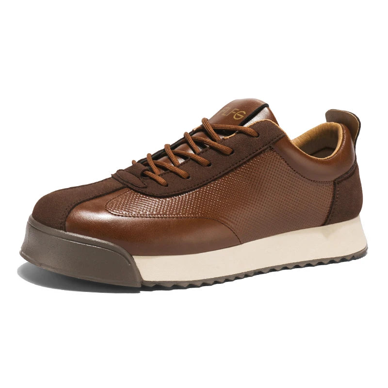 Luxury Fashion Men's Casual Shoes Leather Walking Sneakers Retro Platform Sport Shoes Comfortable Flats for Men Zapatos Hombre