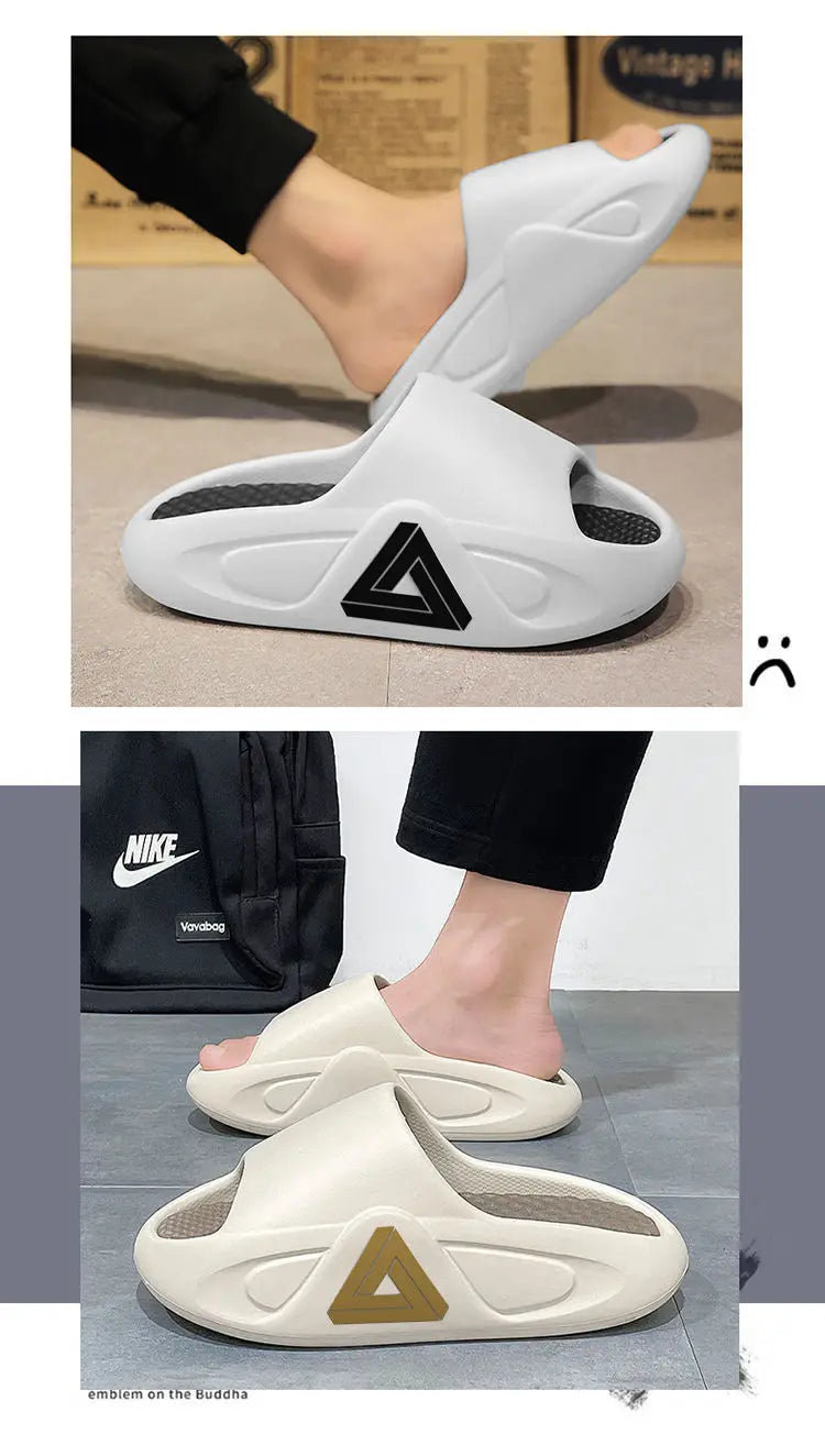 Summer Thick Sole Slippers Men Women EVA Soft Bottom Indoor Home Slides Sandals Light Beach Shoes Male Slippers Flip Flops