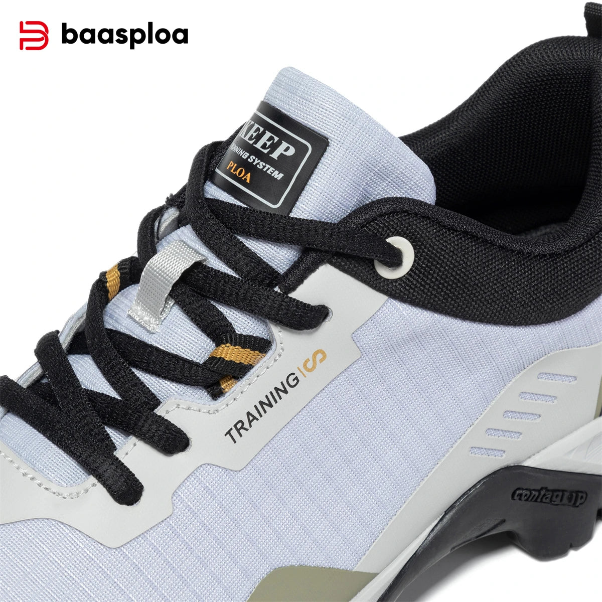 Baasploa Men Hiking Shoes Leather Waterproof Outdoor Sneakers Professional Men Comfort Casual Sneakers Male Antiskid Outdoor