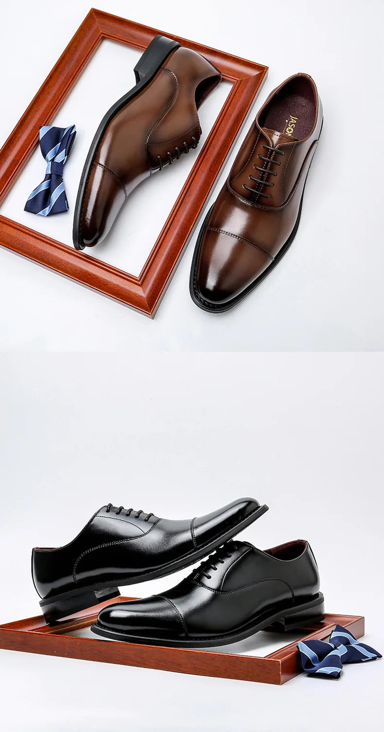 Man Genuine Leather Shoes Rubber Sole Man Business Office Male Dress Leather Wedding Party Shoes Plus 48 Men Italian Shoe