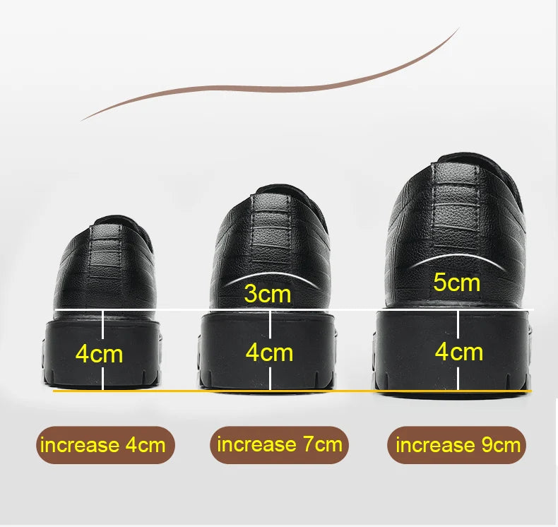High Quality Elevator 4/7/9 Cm Men Dress Shoes Men Formal Shoes Height Increase Business Men Oxfords Footwear Suit Shoes Taller