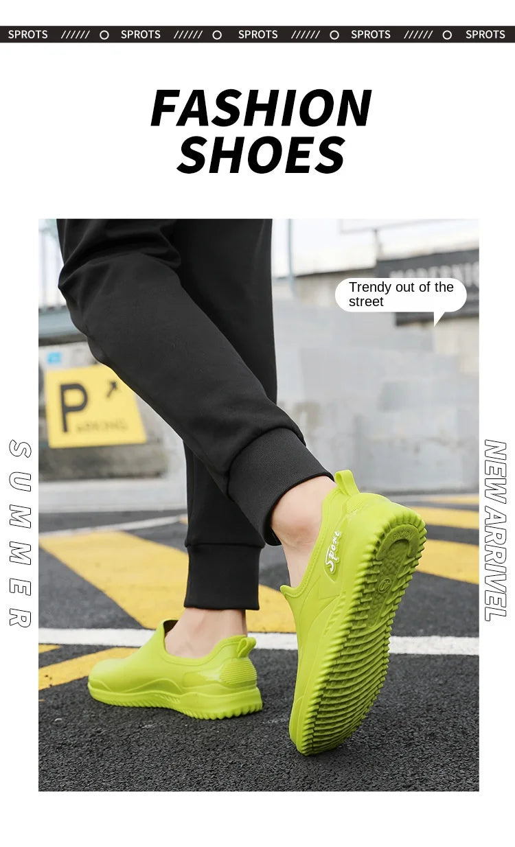 Menanti Slip and Waterproof Shoeskitchen Work Shoes,men's Labor Protection Shoes,rain Shoes,versatile for Wearing on The Outside