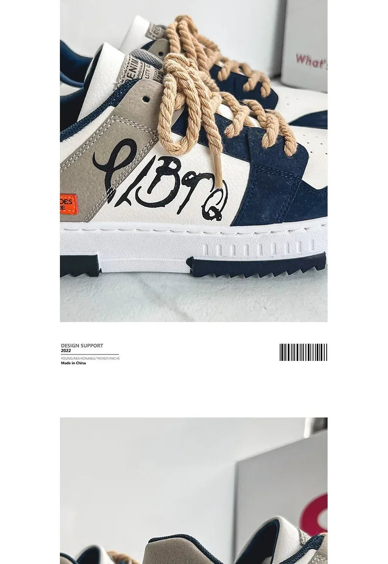 Fashion Designer Shoes Men Casual Platform Sneakes Lace Up Trainers Student Sneakes Mens Vulcanized Shoes Zapatillas Hombre
