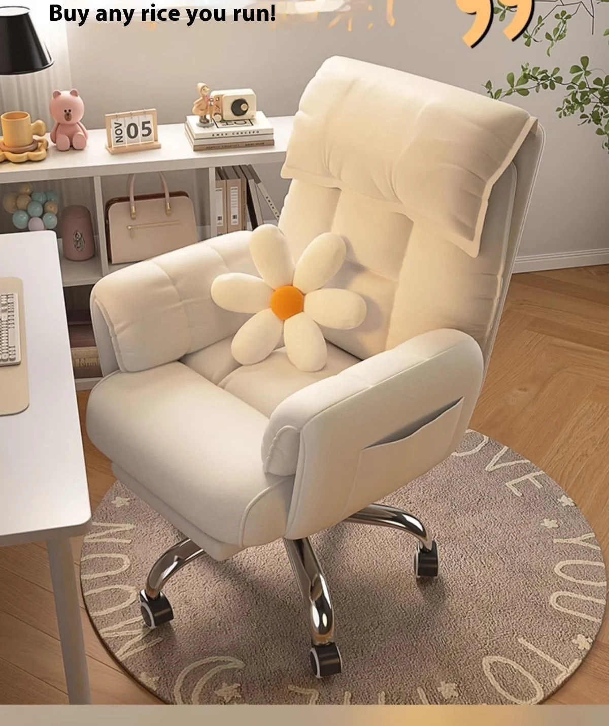 Computer Chair Comfortable Ergonomic Office Chair Lumbar Support Esports Chair 4D Adjustable Armrest Headrest Leisure Recliner