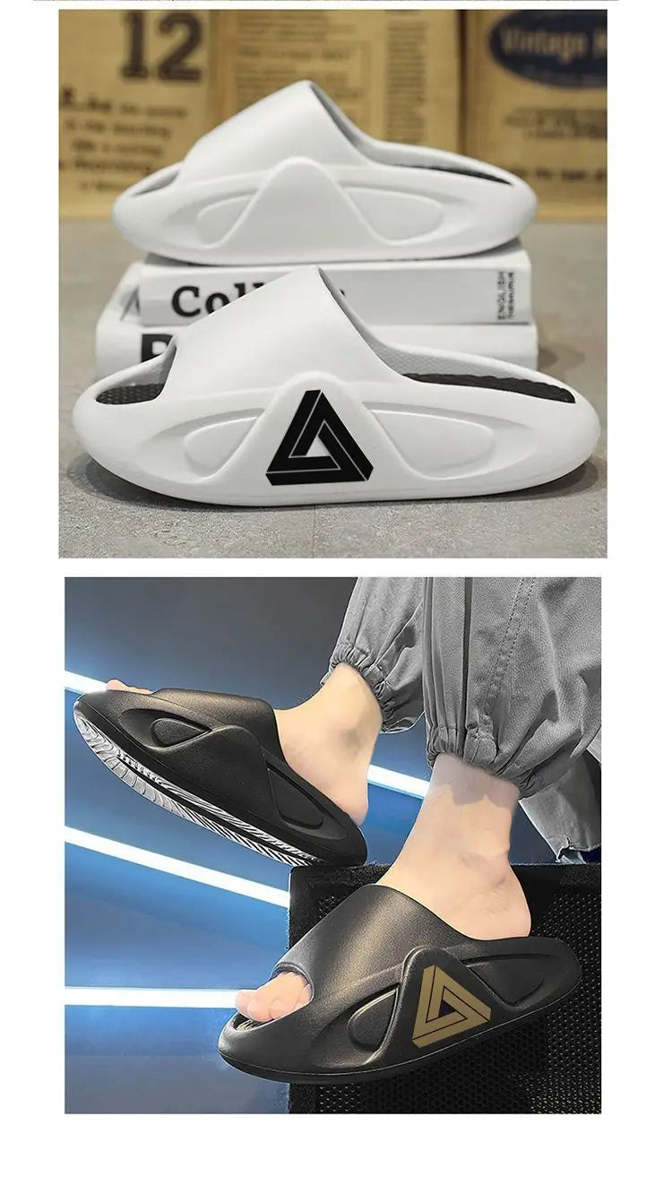 Summer Thick Sole Slippers Men Women EVA Soft Bottom Indoor Home Slides Sandals Light Beach Shoes Male Slippers Flip Flops