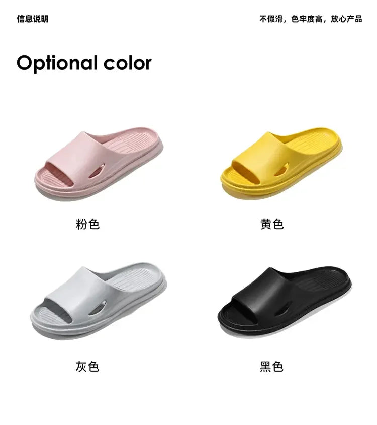 Women Men Sliders Cloud Slippers Non-Slip EVA Slippers Flip Flops with 1.6 inch Soft Thick Sole for Shower Bathroom Pool Beach