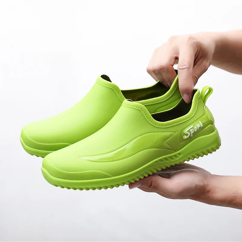 Menanti Slip and Waterproof Shoeskitchen Work Shoes,men's Labor Protection Shoes,rain Shoes,versatile for Wearing on The Outside