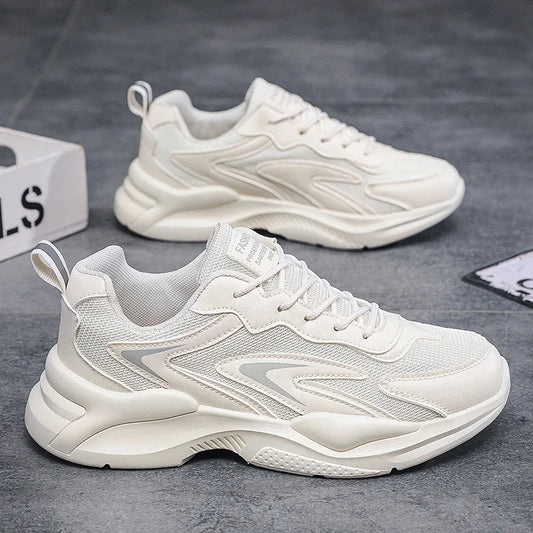 Summer Mesh Sneakers Men's Comfortable Breathable Platform Shoes 2023 Trendy Tennis Shoes Korean Version All-match Casual Shoes