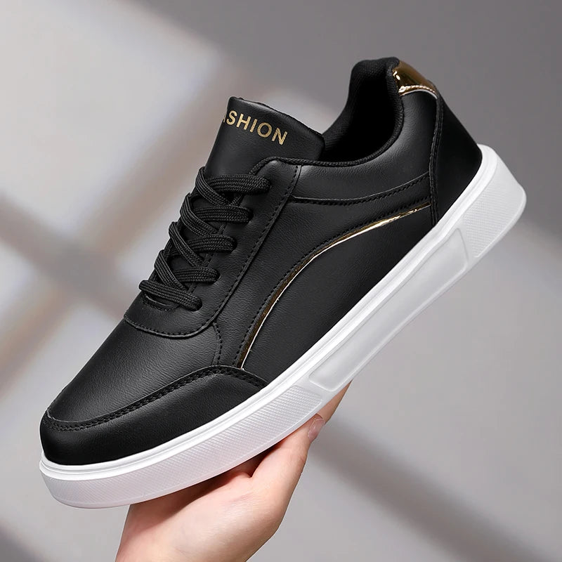 Sneakers Man Flat High-quality Casual Sports Leather Comfortable Walking Shoes Luxury Design Leopard Print Skate Shoes for Men