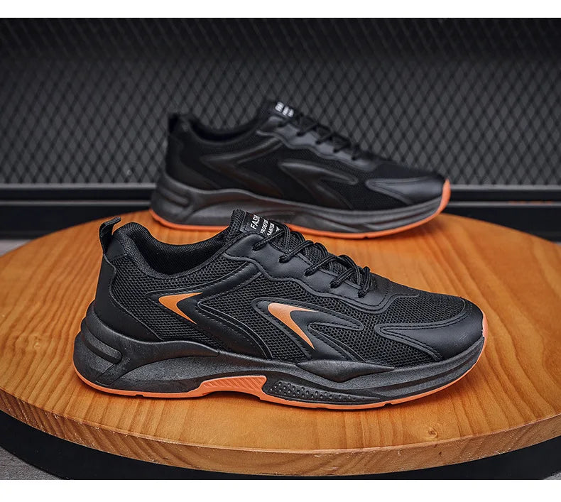 Summer Mesh Sneakers Men's Comfortable Breathable Platform Shoes 2023 Trendy Tennis Shoes Korean Version All-match Casual Shoes