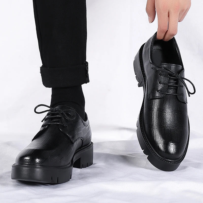 High Quality Elevator 4/7/9 Cm Men Dress Shoes Men Formal Shoes Height Increase Business Men Oxfords Footwear Suit Shoes Taller