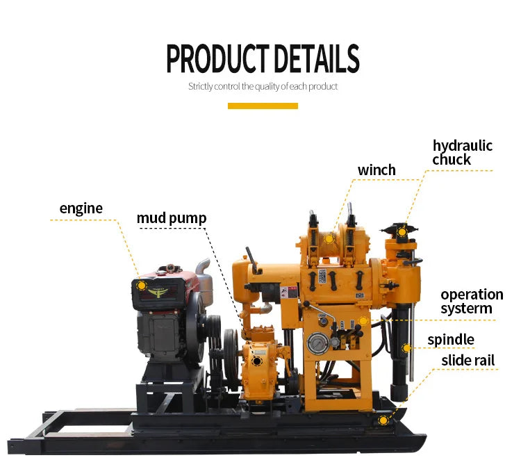 Core Drilling Rig Equipment for Geological Survey Civil Use and Subsurface Concrete Investigation Work