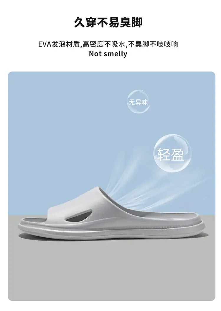 Women Men Sliders Cloud Slippers Non-Slip EVA Slippers Flip Flops with 1.6 inch Soft Thick Sole for Shower Bathroom Pool Beach