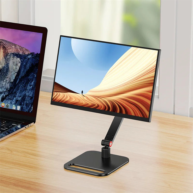 Portable Monitor Base Universal 14''-24'' Vesa Mounted Lcd Touch Screen Holder Folding Screen Display Stand Bracket Desktop