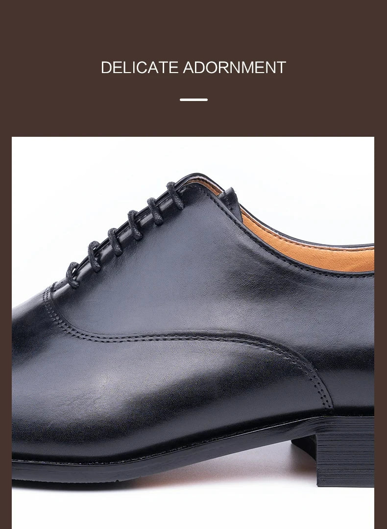 Elegant Men Leather Dress Shoe Sapato Social Masculino Party Office Suit Matches Comfortable Handcrafted Business Man's Footwear