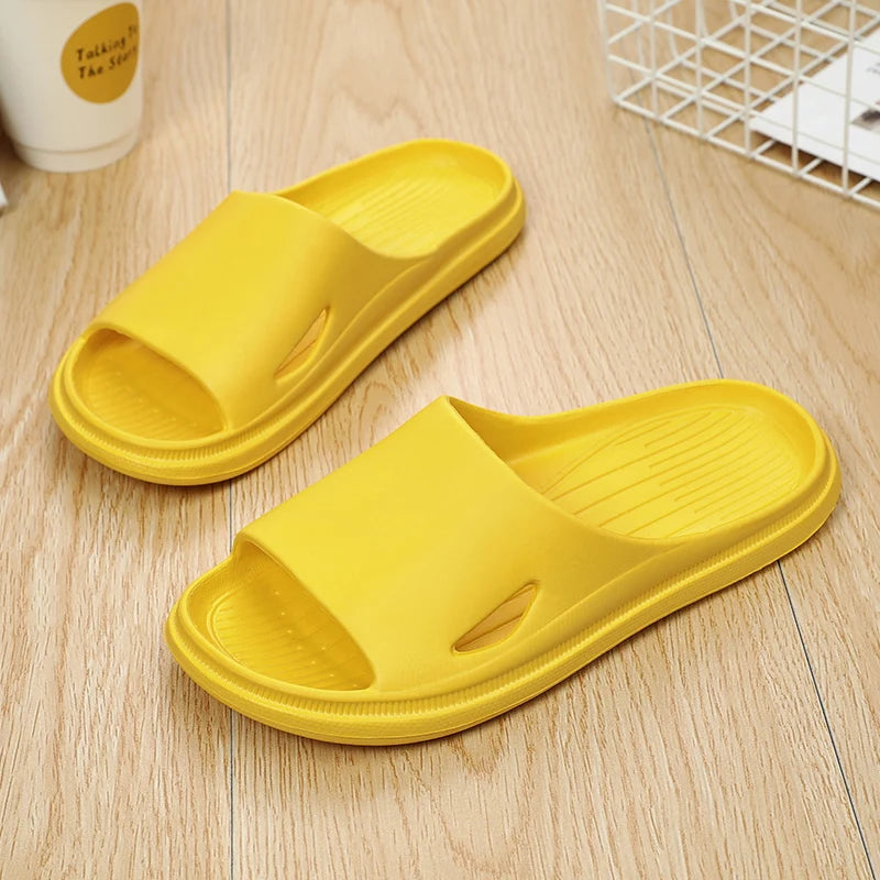 Women Men Sliders Cloud Slippers Non-Slip EVA Slippers Flip Flops with 1.6 inch Soft Thick Sole for Shower Bathroom Pool Beach
