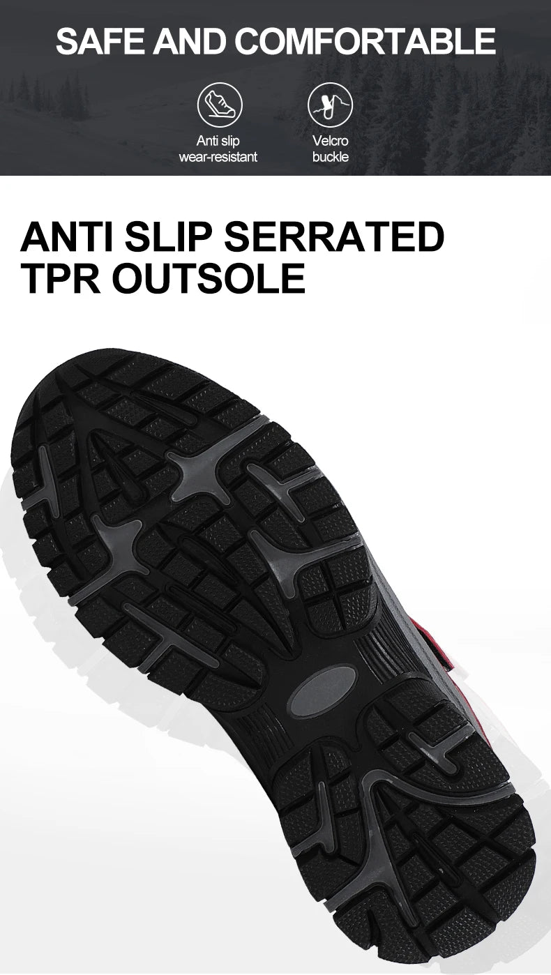 2023 Waterproof Boots Men's Women Slip On Winter Shoes For Men  Ankle Boots Winter Boots Male Snow Botines Hiking Boots Feminina