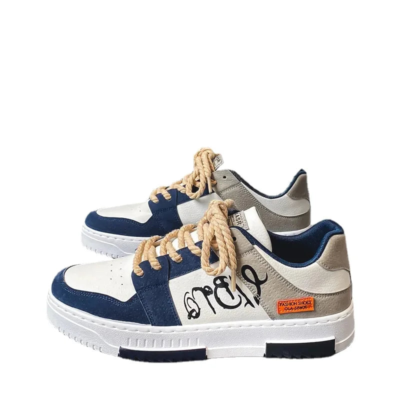 Fashion Designer Shoes Men Casual Platform Sneakes Lace Up Trainers Student Sneakes Mens Vulcanized Shoes Zapatillas Hombre