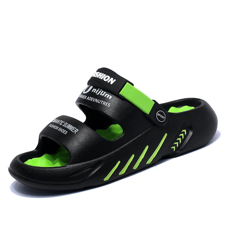 Massage Men Slippers Summer Breathable EVA Slippers Dual Purpose Sandals For Men Lightweigh Sumer Shoes For Men Plus Size 39-48