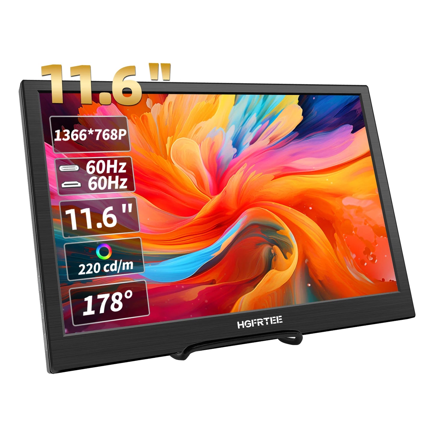 HGFRTEE 11.6inch Portable Monitor Gaming Extended Monitor HDMI-Compatible Laptop second screen For Switch/PS4/Raspberry Pi