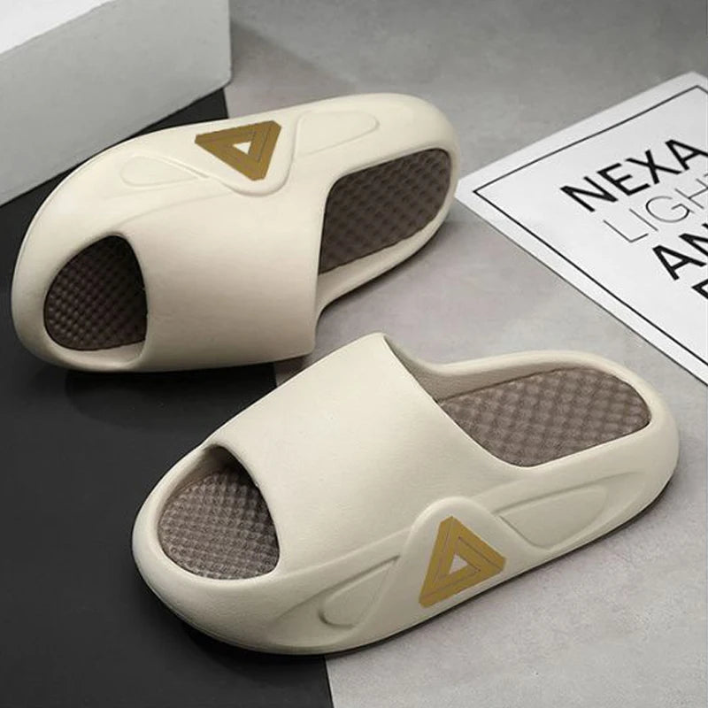 Summer Thick Sole Slippers Men Women EVA Soft Bottom Indoor Home Slides Sandals Light Beach Shoes Male Slippers Flip Flops