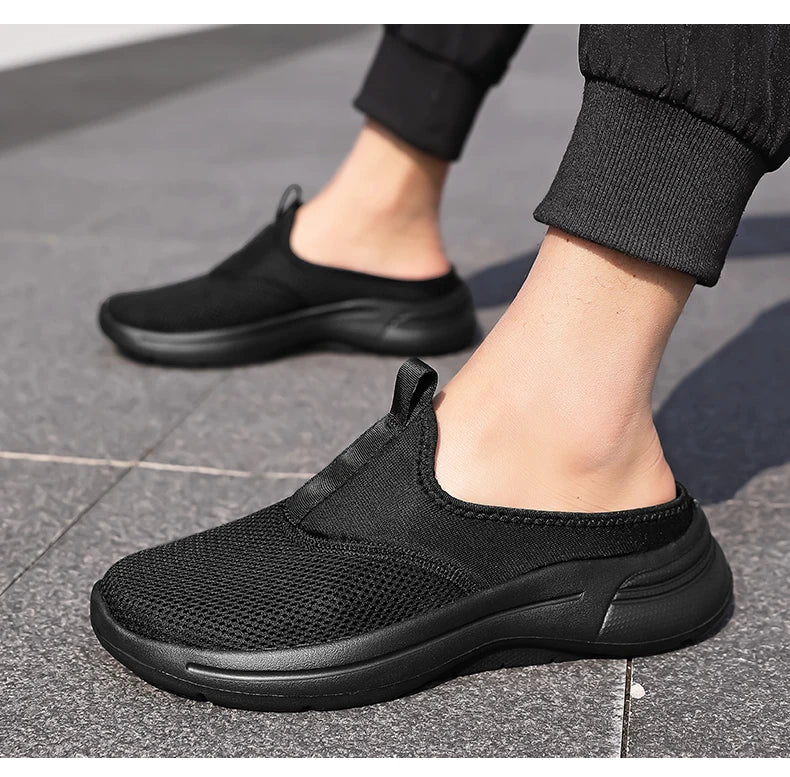 Summer Sport Casual Shoes For Men Breathable Slip On Loafers Men Sneakers Lightweight Barefoot Slippers Plus Size 39-48