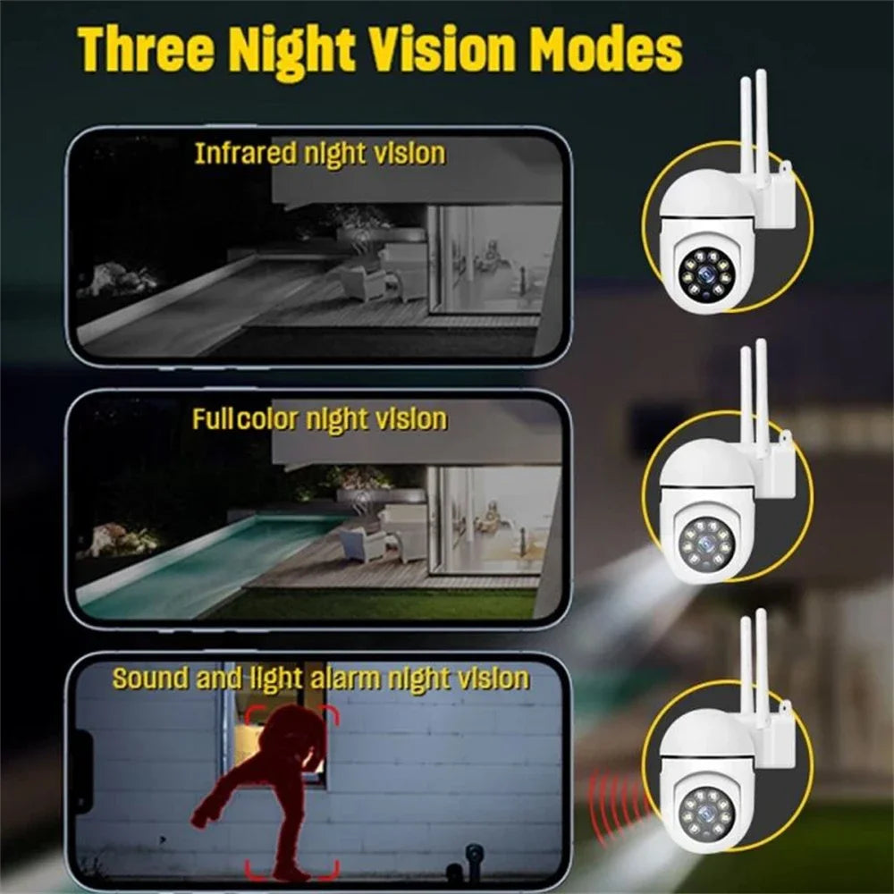 4K 8MP WiFi Wireless Monitor Camera Motion Detection Two-Way Audio Smart Home Security Protection 355°/90° Swivelling IP Camera