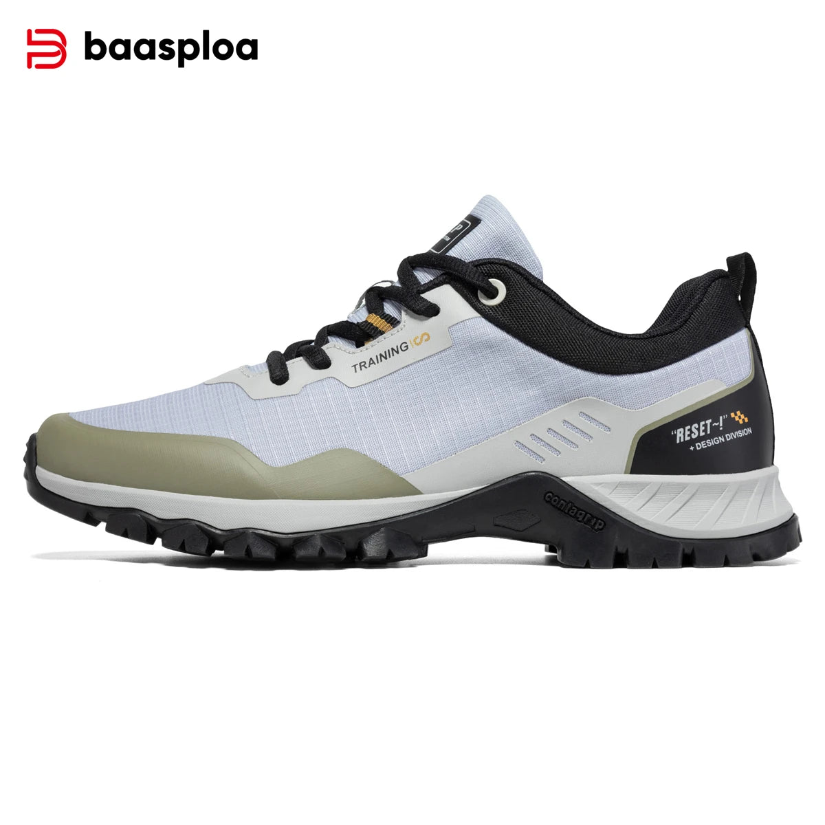 Baasploa Men Hiking Shoes Leather Waterproof Outdoor Sneakers Professional Men Comfort Casual Sneakers Male Antiskid Outdoor