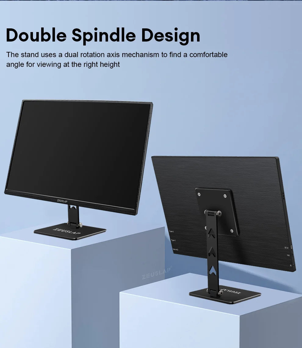 ZEUSLAP Rotating Portable Monitor Desk Metal Stand Holder For VESA Mount monitor