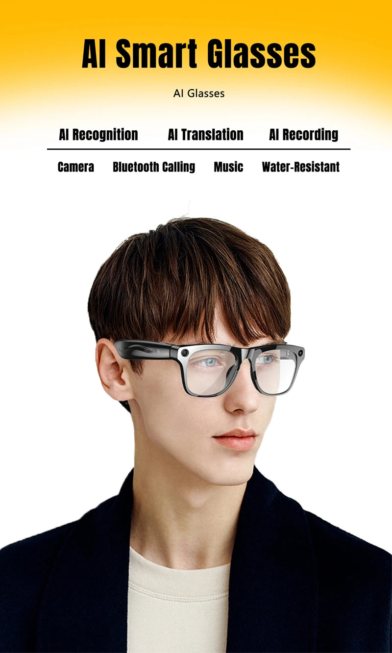 Xiaomi 6K HD AI Smart Glasses Photochromic Multifunction Bluetooth Calling Voice Assistant Music Player Translate Camera Glasses