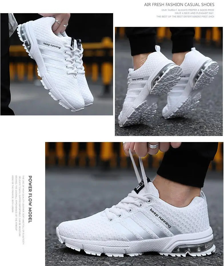 2022 New Men Shoes Casual White Sneakers Mens Trainers Air Cushion Men Sneakers Leisure Blue Shoes Men Tenis