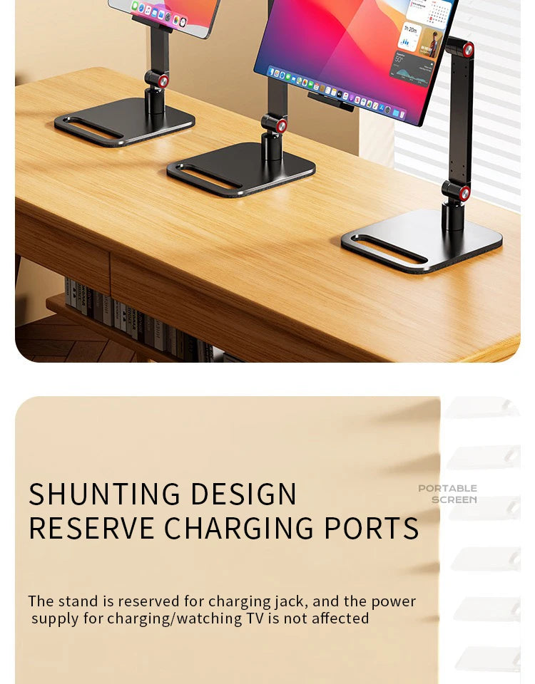 Portable Monitor VESA Stand up to 17" Adjustable 360° Swivel Bracket Tablet Holder Compatible with Tablet Desktop Clamp Stand