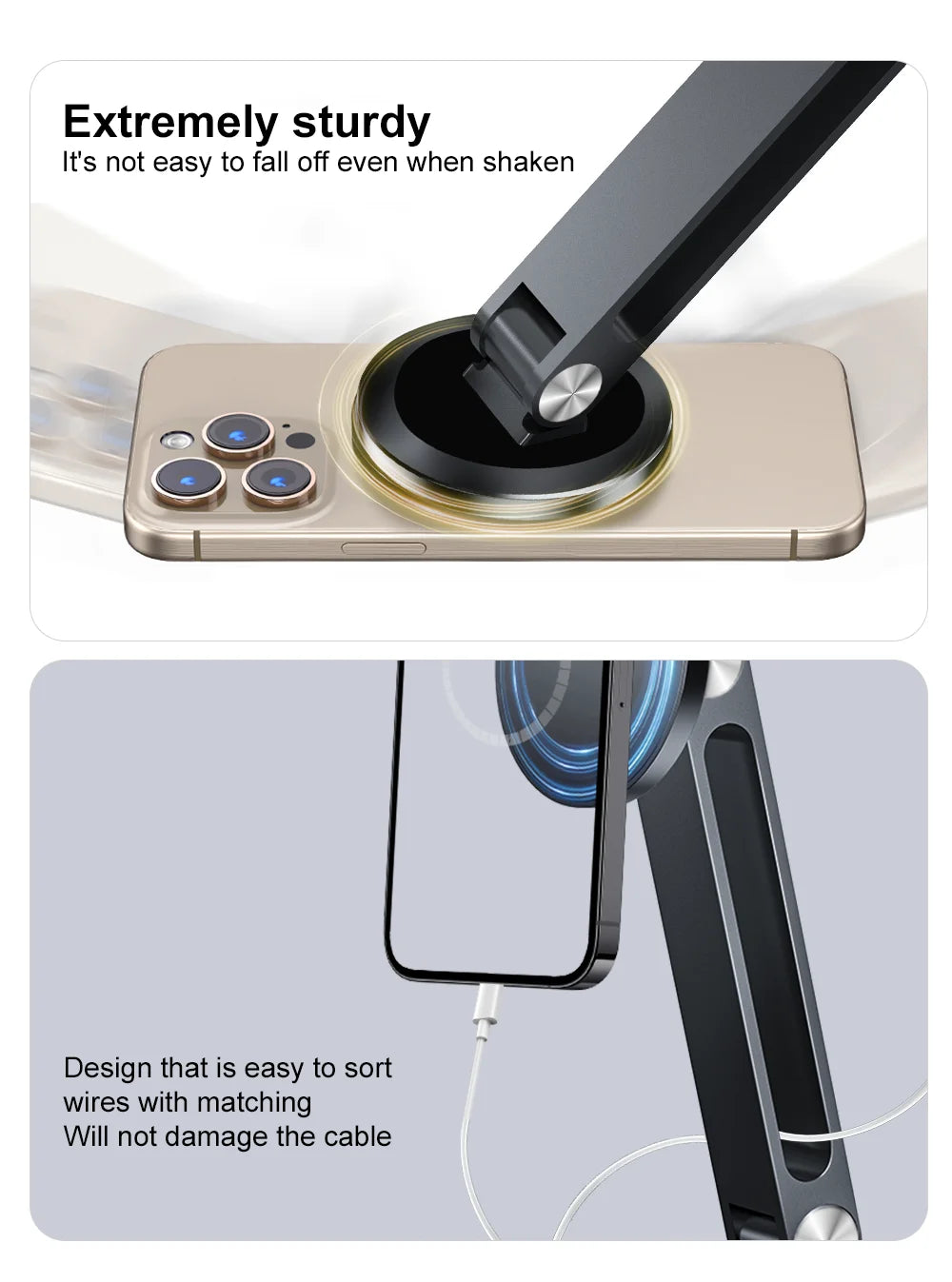 Aluminum Alloy Stand for Protable Monitor Table Bracket Adjustable 360 Rotation M4 Screw Bases Strong Load Capacity Super Stable