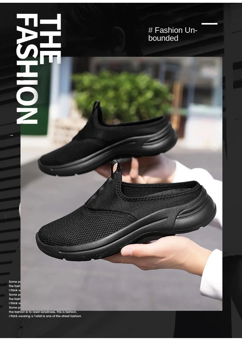Summer Sport Casual Shoes For Men Breathable Slip On Loafers Men Sneakers Lightweight Barefoot Slippers Plus Size 39-48