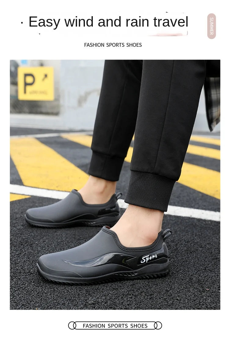 Menanti Slip and Waterproof Shoeskitchen Work Shoes,men's Labor Protection Shoes,rain Shoes,versatile for Wearing on The Outside