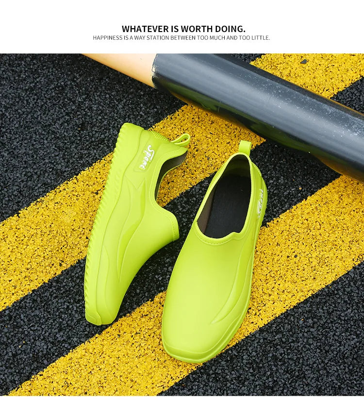 Menanti Slip and Waterproof Shoeskitchen Work Shoes,men's Labor Protection Shoes,rain Shoes,versatile for Wearing on The Outside