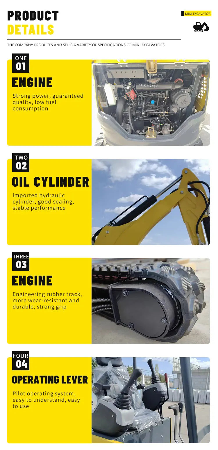 Mini Excavator 1.8T Telescopic Track EPA Engine Customized Affordable Price for Construction Equipment