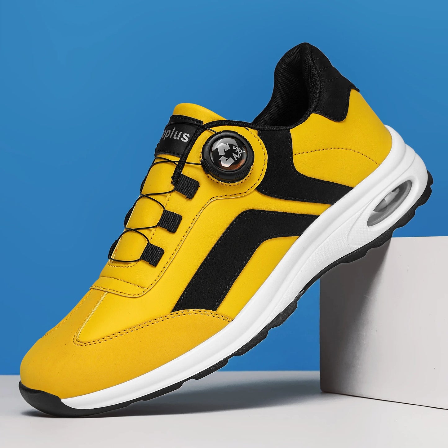 Fashionable Men's sport Casual shoes, lightweight Cycling shoes, Outdoor Walking shoes, Golf shoes, black and White Large size