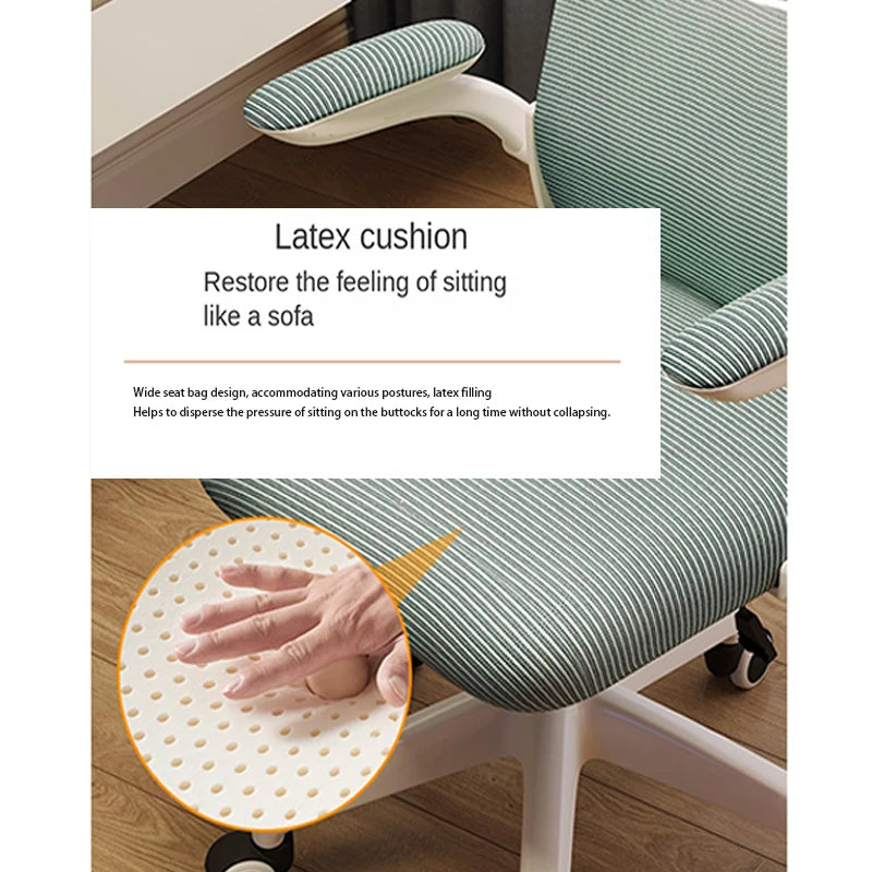 New Pink Breathable Comfortable Mesh Office Chair Latex Cushion Spine Protection Design Student Multifunctional Computer Chair