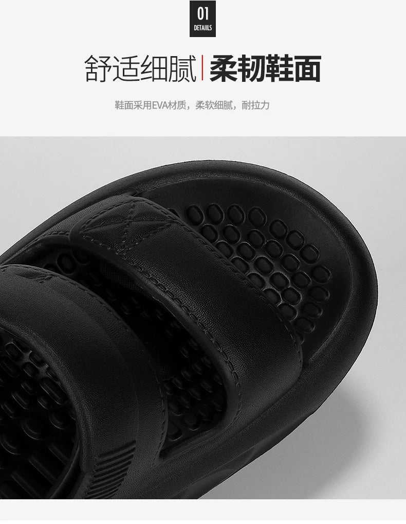 Men's Summer Soft Sole Comfortable Casual Sandals Fashion Simple Lightweight Slippers Outdoor Anti slip Waterproof Beach Shoes