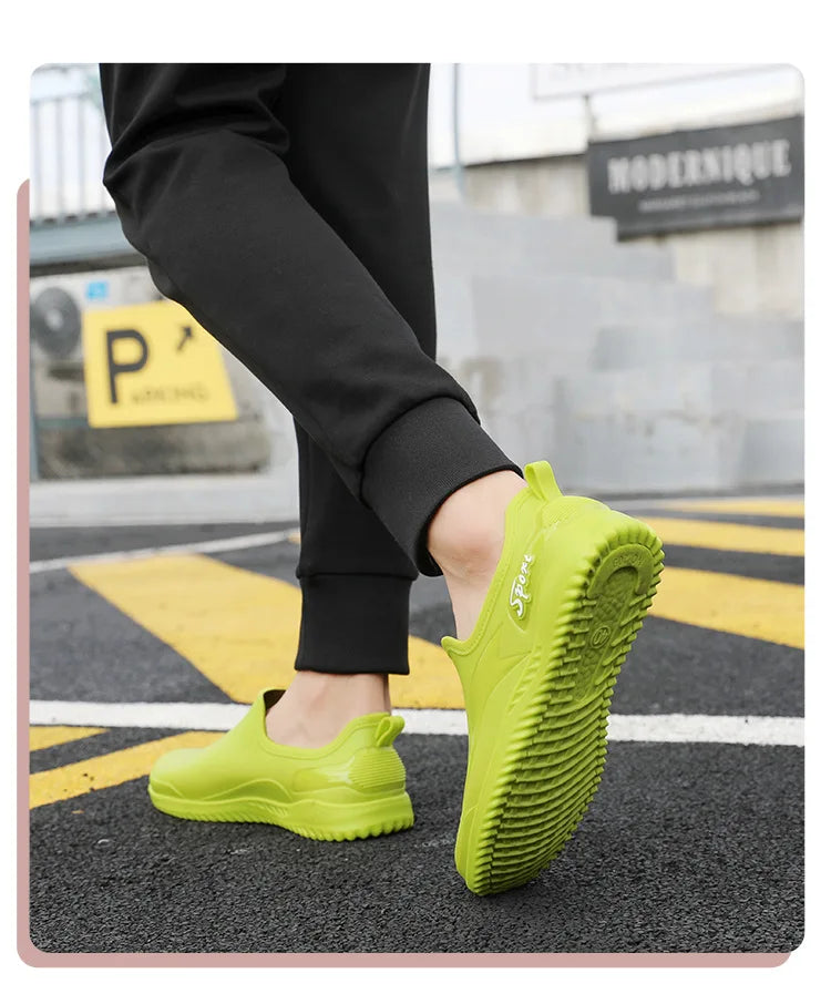 Menanti Slip and Waterproof Shoeskitchen Work Shoes,men's Labor Protection Shoes,rain Shoes,versatile for Wearing on The Outside