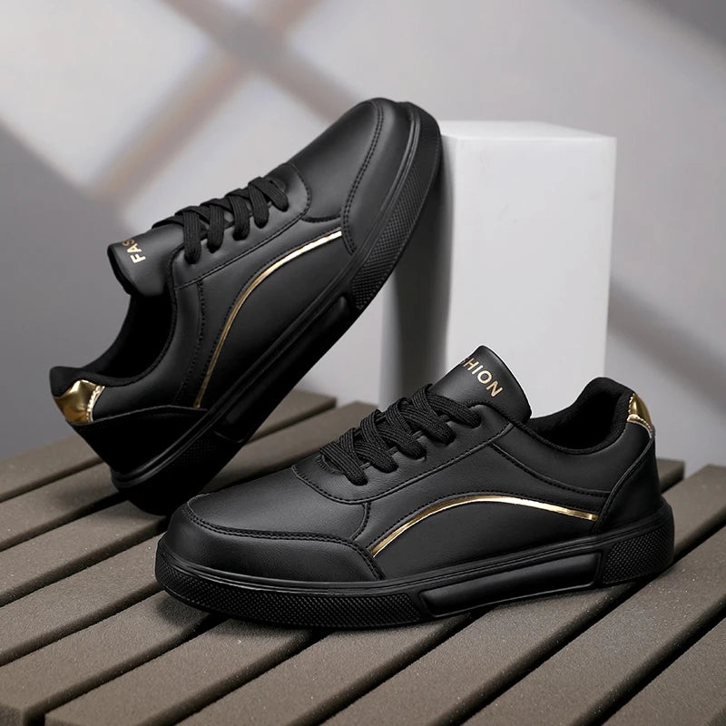 Sneakers Man Flat High-quality Casual Sports Leather Comfortable Walking Shoes Luxury Design Leopard Print Skate Shoes for Men