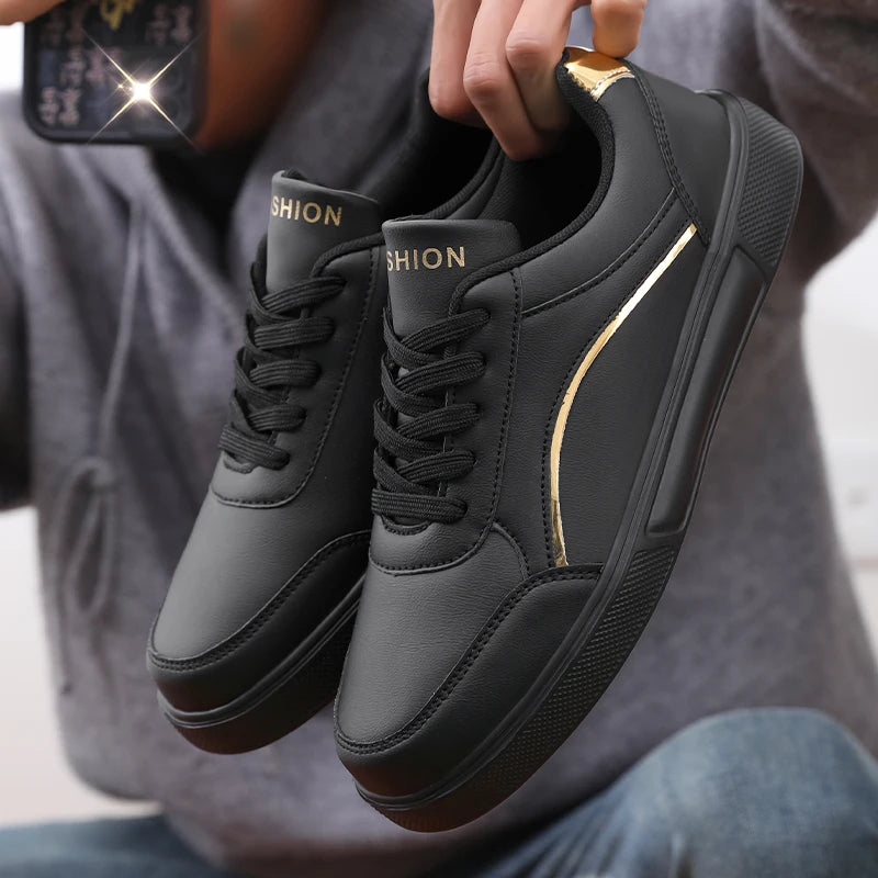 Sneakers Man Flat High-quality Casual Sports Leather Comfortable Walking Shoes Luxury Design Leopard Print Skate Shoes for Men