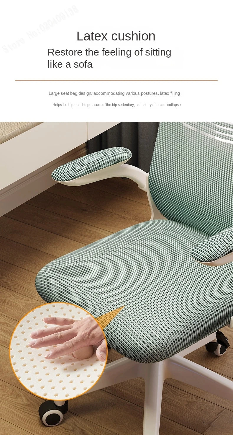 New Pink Breathable Comfortable Mesh Office Chair Latex Cushion Spine Protection Design Student Multifunctional Computer Chair